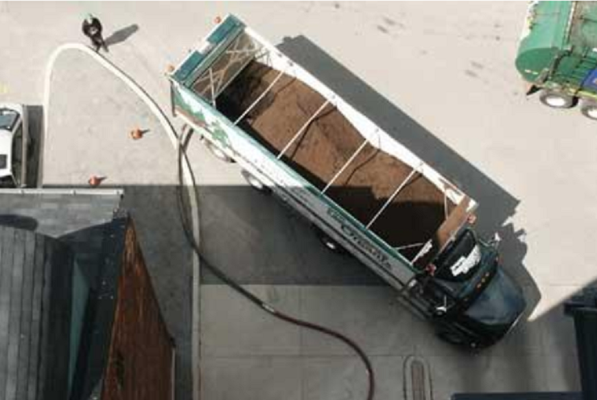 Sending Mulch to a Roof